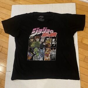 Jojo's Bizarre Adventure the animation large front logo black t-shirt size XXL